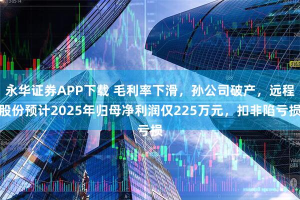 永华证券APP下载 毛利率下滑，孙公司破产，远程股份预计2025年归母净利润仅225万元，扣非陷亏损